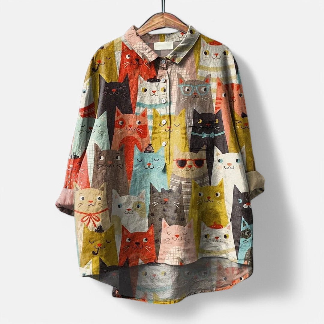 Frida | Trendige und moderne Bluse mit künstlerischen Prints