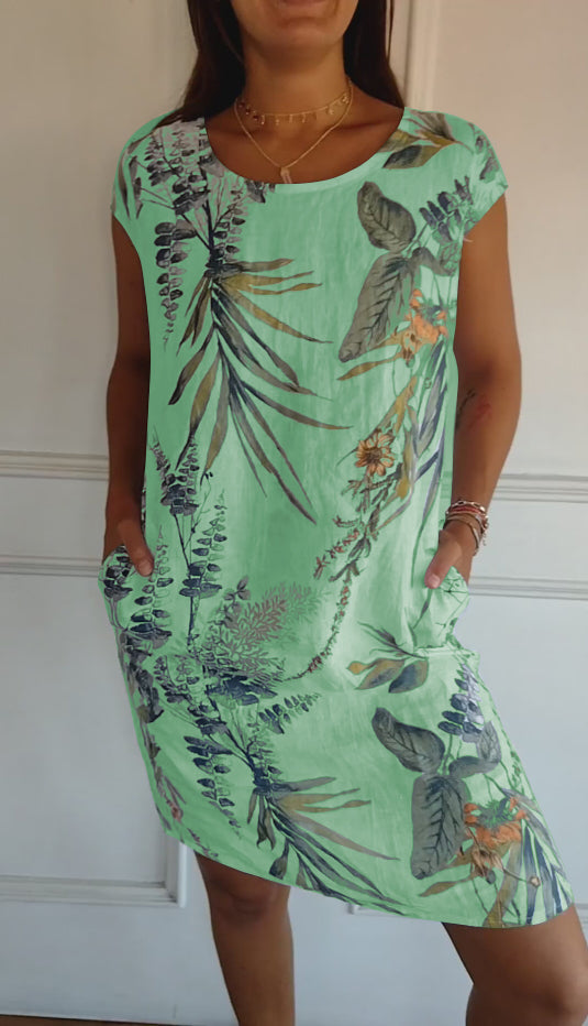 Annelym - Bequemes Kleid mit Rundhalsausschnitt