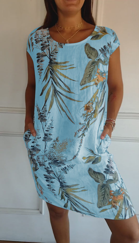 Annelym - Bequemes Kleid mit Rundhalsausschnitt