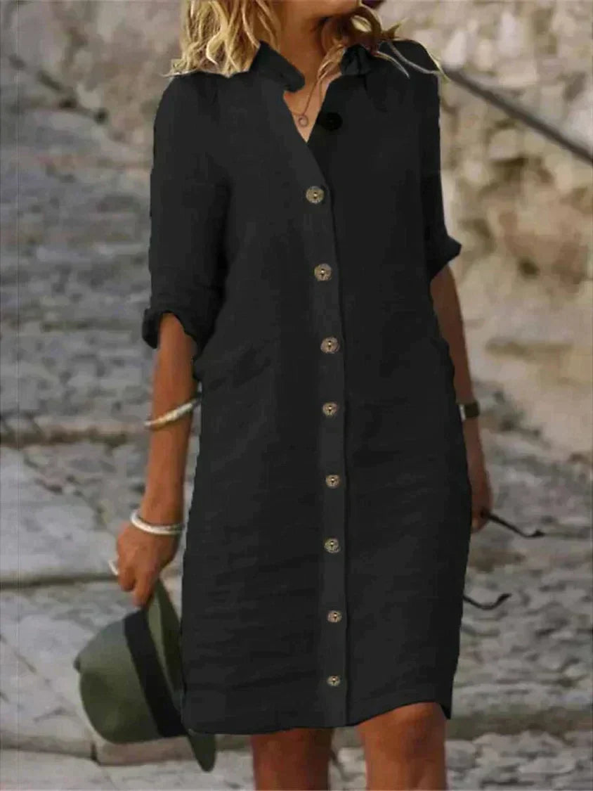 Amalia | Kleid mit Knopfverschluss