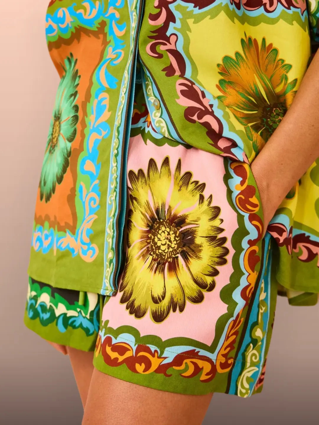 Olivia™ - Blumenshorts-Set