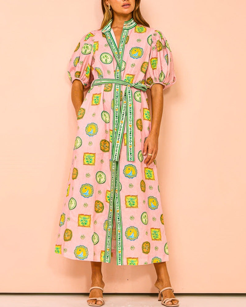 Orla™ - Maxikleid mit Ballonärmeln