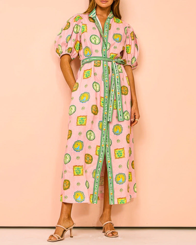 Orla™ - Maxikleid mit Ballonärmeln