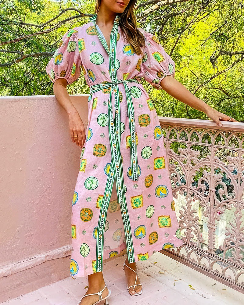 Orla™ - Maxikleid mit Ballonärmeln