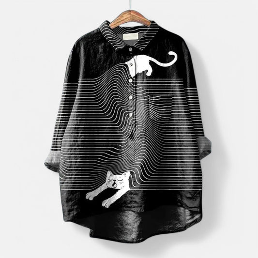 Rita™ - Katzenkunst Bluse