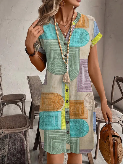 Lucille™ | Elegantes geometrisches Kleid