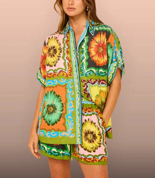 Olivia™ - Blumenshorts-Set