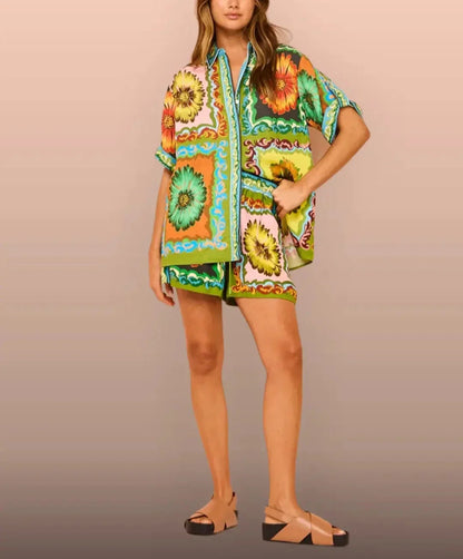 Olivia™ - Blumenshorts-Set